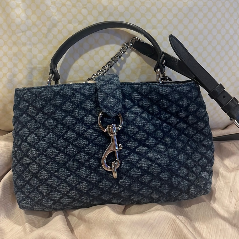 Rebecca Minkoff Denim Edie Quilted Crossbody